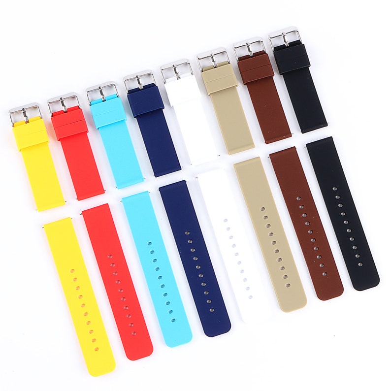 16 18 20 22 24 mm silicone watch strap replacement watch rubber band image 8