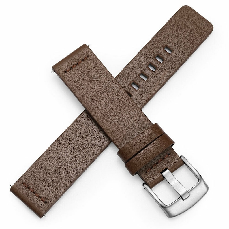 18 20 22 24 mm CUIR VÉRITABLE bracelet de montre brun noir remplacement bracelet en cuir de base image 7