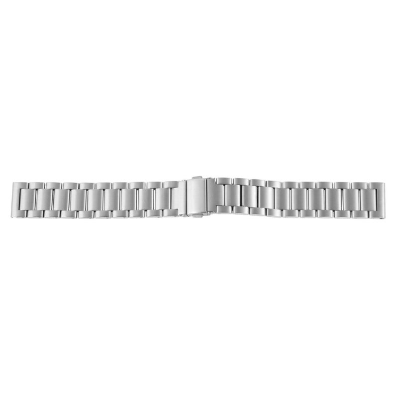 14 16 18 20 22 24 mm Edelstahl Glieder-Uhrenarmband Silbern Schwarz Metall Stahlband Metallband NEU zdjęcie 8