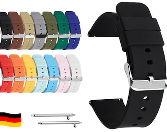 4 | 6 | 20 | 22 | 24mm Silicone Watch Band Replacement Wristwatch Rubber Band