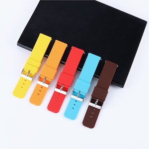 16 18 20 22 24 mm silicone watch strap replacement watch rubber band image 5