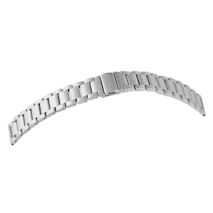 14 16 18 20 22 24 mm Edelstahl Glieder-Uhrenarmband Silbern Schwarz Metall Stahlband Metallband NEU Bild 6