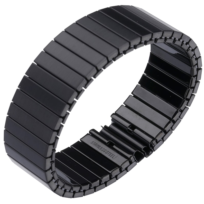 Bracelet de montre extensible en acier inoxydable avec cordon de serrage en métal noir argenté 14 16 18 20 22 image 10