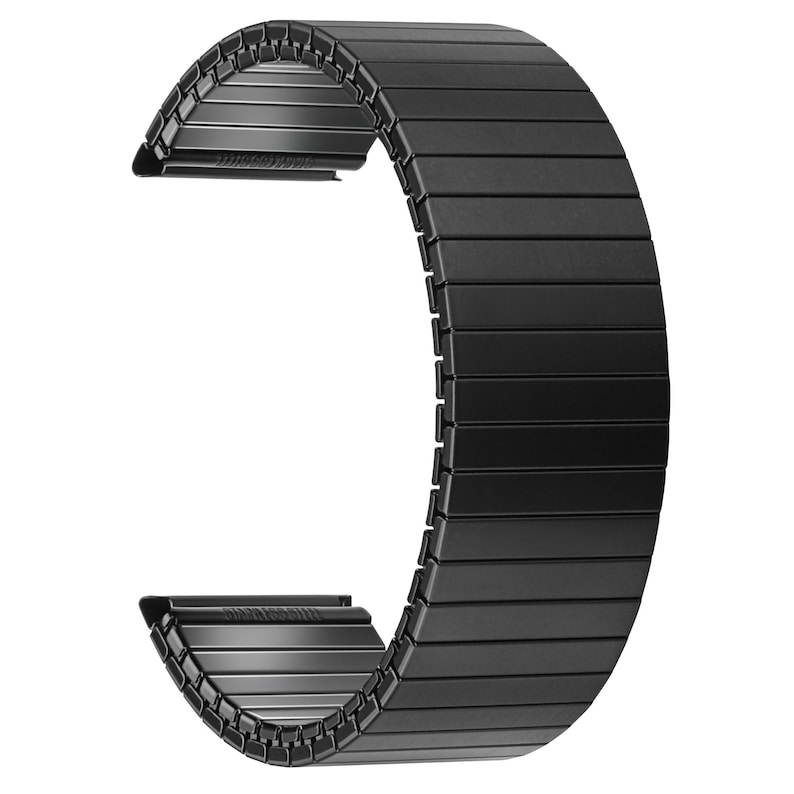 Bracelet de montre extensible en acier inoxydable avec cordon de serrage en métal noir argenté 14 16 18 20 22 image 3