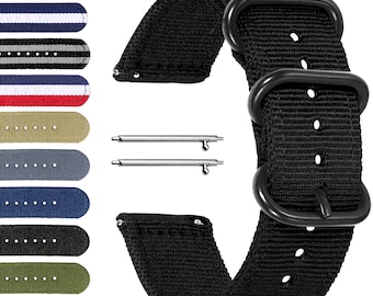 Stabiles Nylon Uhrenarmband 18 | 20 | 22 | 24 mm Textil Stoff Ersatz Armband