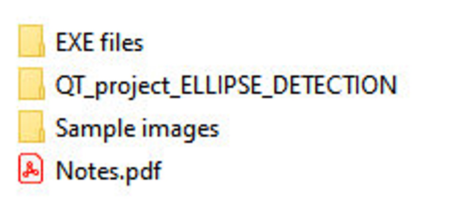 Ellipse Detection and Fitting Softwarewith Qt, Eigen and Opencv