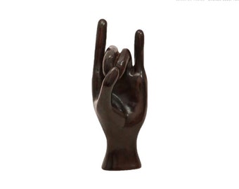 Mudra for the Evil Eye (Small) | Handmade | Hand Gesture Mudra Sculpture | Bronze Hands statue | Home or Office Decor | Meditation and yoga