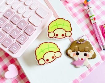 Acrylbinderclip meloenpan: Kawaii Stationery