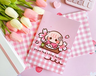 Stickerboek Sakura-thema met releasepapier