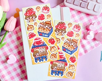 Takoyaki Sticker Sheet | Cute Journal and Deco Stickers