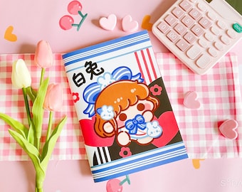Stickerboek met thema witte konijnensnoep en releasepapier