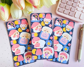 Bedtime Sticker Sheet | Cute Bunny Stickers | Bullet Journal, Planner stickers | Kawaii Stickers