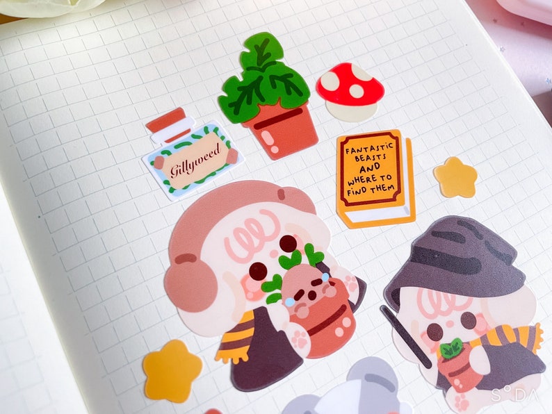 Wizard Academy Sticker Sheet | Yellow House | Cute Journal and Deco ...