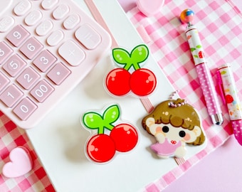 Leuke acrylbindclip met kersenbloesem | Transparante acrylclip