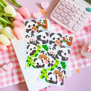Panda Sticker Bogen | Süße Journal und Deko Sticker