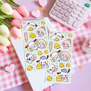 Süßer Hund Sticker Bogen | Süße Journal und Deko Sticker