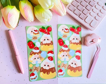 Pudding Sticker Sheet | Cute Journal and Deco Stickers