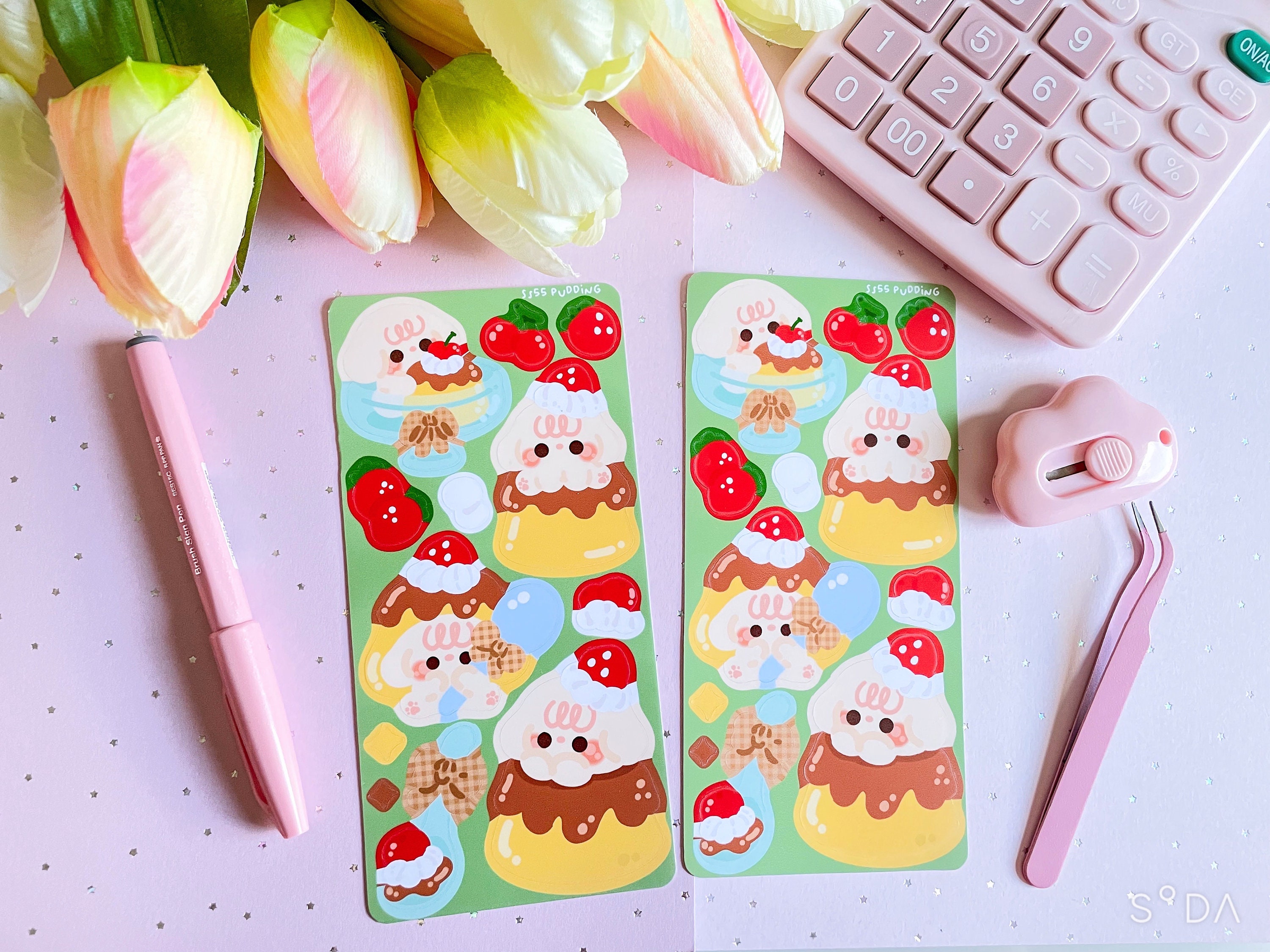 Sticker Pudding Pudding Sticker Sheet | Cute Journal and Deco Stickers - Etsy