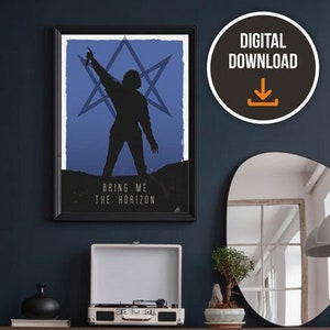 Bring Me the Horizon - Oli Sykes - PRINTABLE WALL ART - Digital Download - Music Wall Art A3