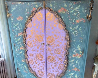 Whimsical Armoire with Avian Details