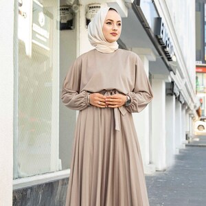 Islamic Clothing Abaya White Print 