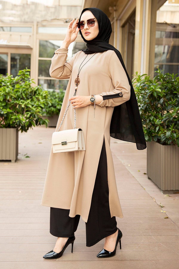 New Season Women 3 Piece Loose Cut Hijab Dress With Necklace - Etsy