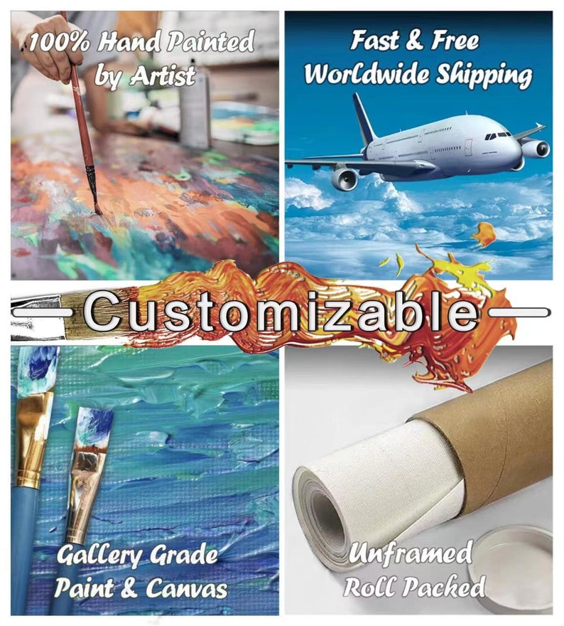 Nautical Ocean Landscape Oil Painting on Canvas Large Etsy