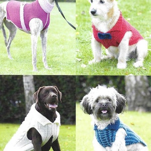 Dog Coat Knitting Pattern in 4 sizes