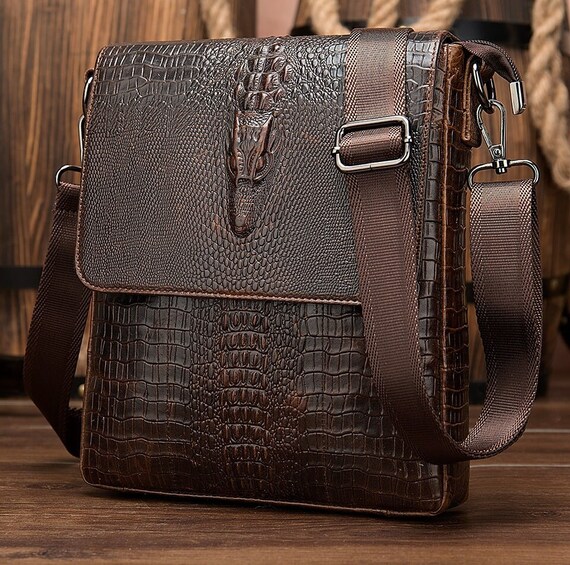 Genuine Alligator Skin Backpack, Luxury Backpack for Men