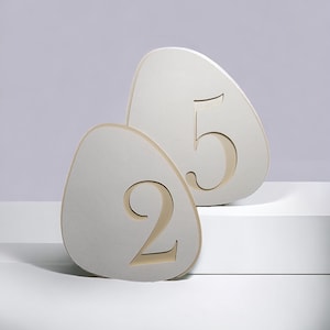 Wedding Table Numbers - Hand-torn Deckled Table Numbers on Watercolor Paper - Table Numbers on Textured Paper - Paper Table Numbers