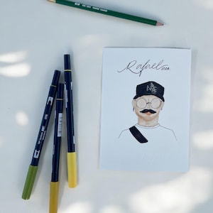 Ilustración de retrato personalizada - Dibujo de pareja personalizado - Regalos para la pareja - Arte personalizado Retrato familiar personalizado