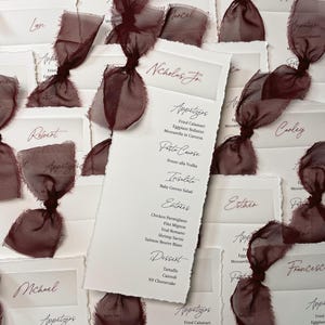 Karty Menu Weselnego | Karta Menu z Kartą Miejsca | Karta Menu Kaligraficzna na Twoją Imprezę