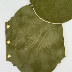 Velvet Vow Books Set of 2 - His and Hers Vow Books - Personalized Wedding Vow Books - Luxury Wedding Vows Books image 4