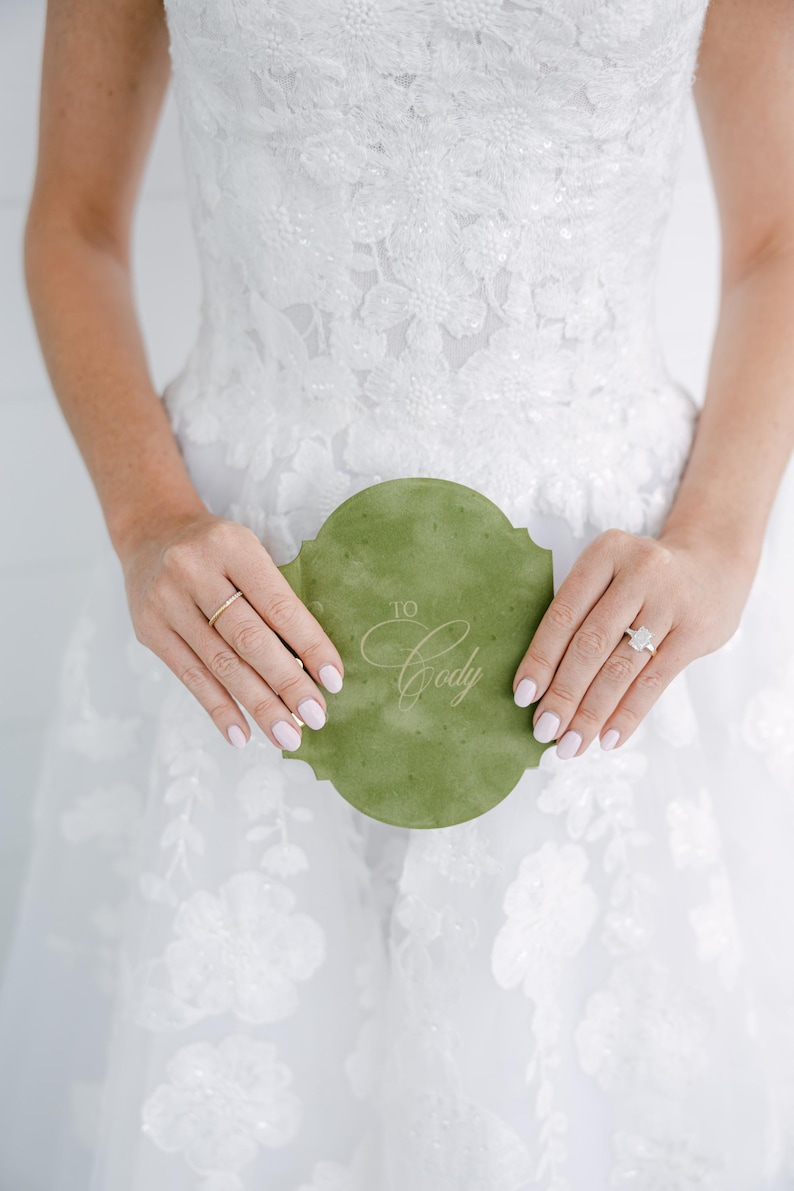 Velvet Vow Books Set of 2 - His and Hers Vow Books - Personalized Wedding Vow Books - Luxury Wedding Vows Books image 2