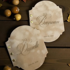 Velvet Vow Books Set of 2 - His and Hers Vow Books - Personalized Wedding Vow Books - Luxury Wedding Vows Books image 12