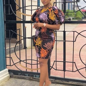 African Print Dress,Official dress,Traditional wears,African Fit and Flare gown, Reception Gown, Reception Dress, Party Dress.
