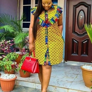 African Print dress,Official dress,Traditional wears,African Fit and Flare gown, Reception Gown, Reception Dress, Party Dress.