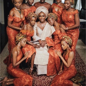 Bridesmaids Ankara Dress, Couple African Outfit, Pre-wedding photoshoot, Bridesmaids dress, Party dress for Bridesmaids,