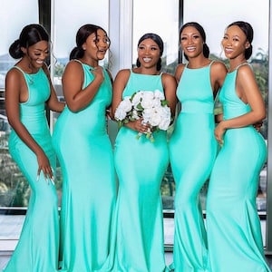 Bridesmaids Ankara Dress, Couple African Outfit, Pre-wedding photoshoot, Bridesmaids dress, Party dress for Bridesmaids,