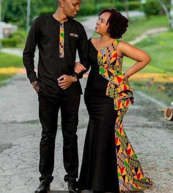 African Ankara Couple Matching Outfits, Ankara Anniversary Outfits