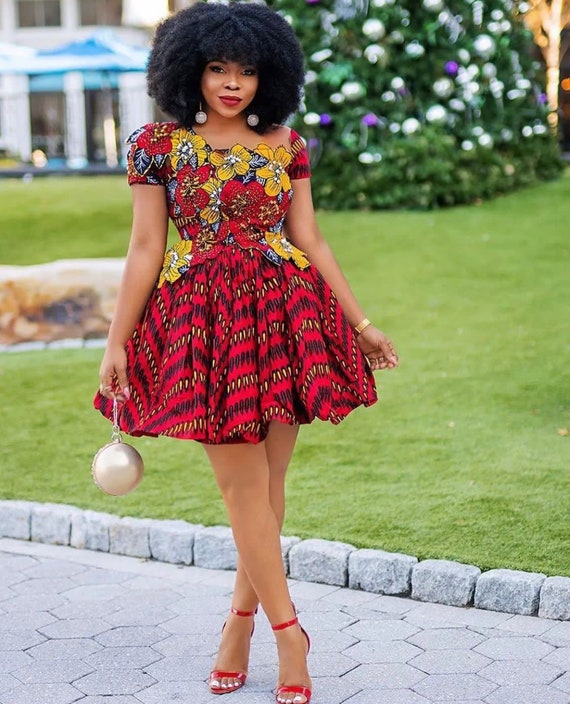 African Print Dress official Dress traditional Wears african Fit and Flare Gown Reception Gown Reception Dress Party Dress. Etsy