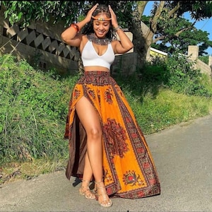 African Print Skirt, Ankara Print Dress, Traditional wears,African Fit and Flare gown, Reception Gown, Reception Dress, Party Dress.