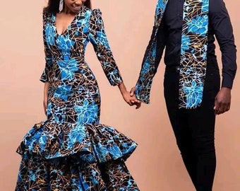 Couple Ankara Set, African Couple Anniversary Set, African Wedding Couple Set, Pre-wedding photos hoot, Matching outfits