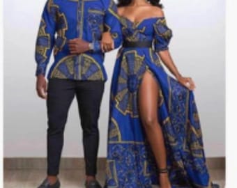 Couple Ankara Set, African Couple Anniversary Set, African Wedding Couple Set, Pre-wedding photos hoot, Matching outfits