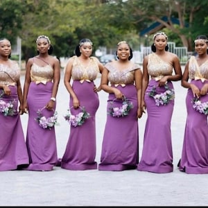 Bridesmaids Ankara Dress, Couple African Outfit, Pre-wedding photoshoot, Bridesmaids dress, Party dress for Bridesmaids,