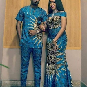 Couple Ankara Match,Wedding Couple Set, African Couple Anniversary Set, African, Pre-wedding photos hoot, Matching outfits