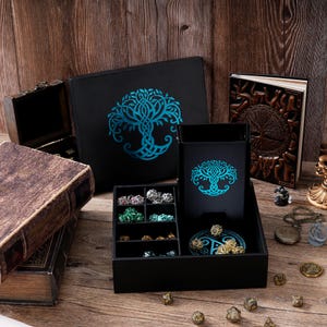 All-in-One Game Roamer for DND - Stunning Dice Tray, Large Tower and Storage for Random Rolls - Stores Dice for D&D, Miniatures etc.