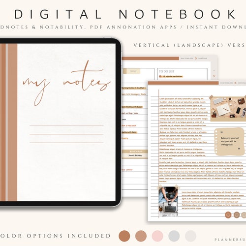 Digital Hyperlinked Notebook Notebook With Tabs For Goodnotes Etsy