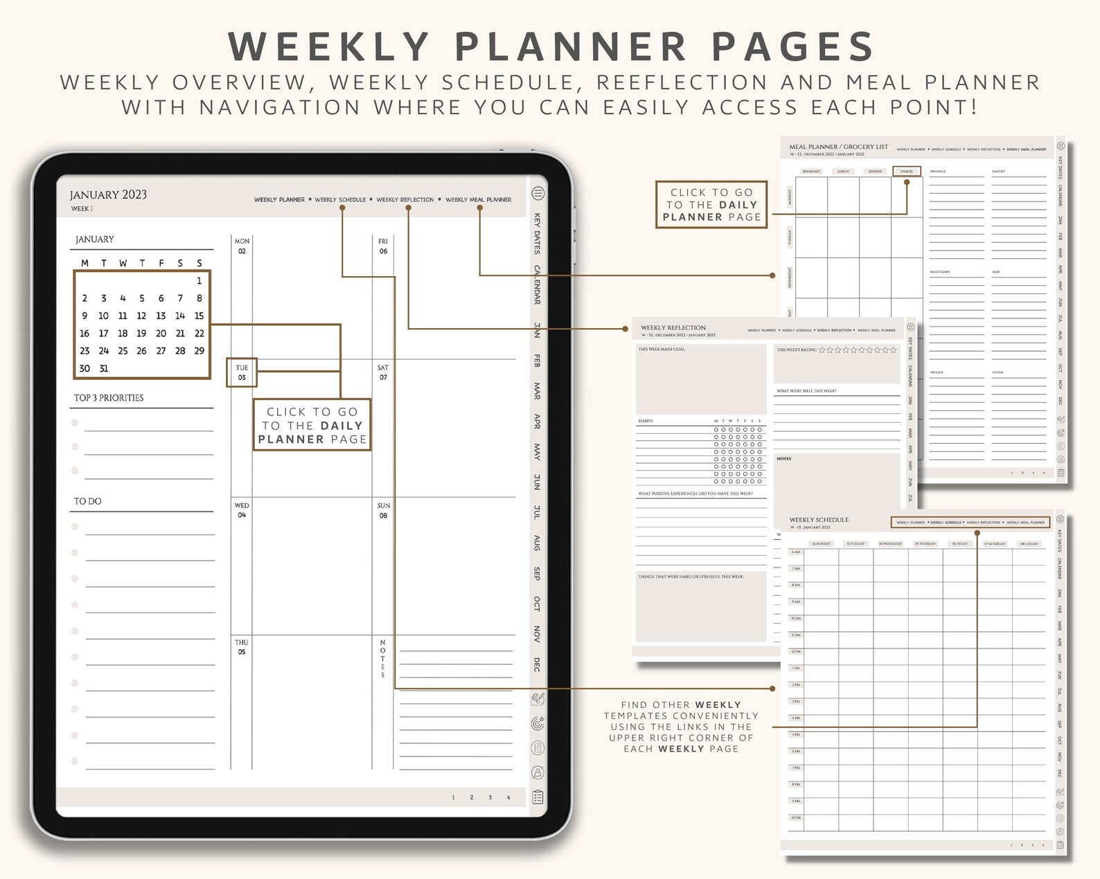 2023 Digital Planner Good Notes & Notability Planner Ipad Etsy