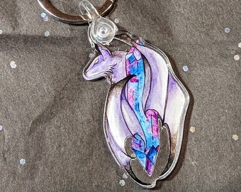 Crystal bat keychain